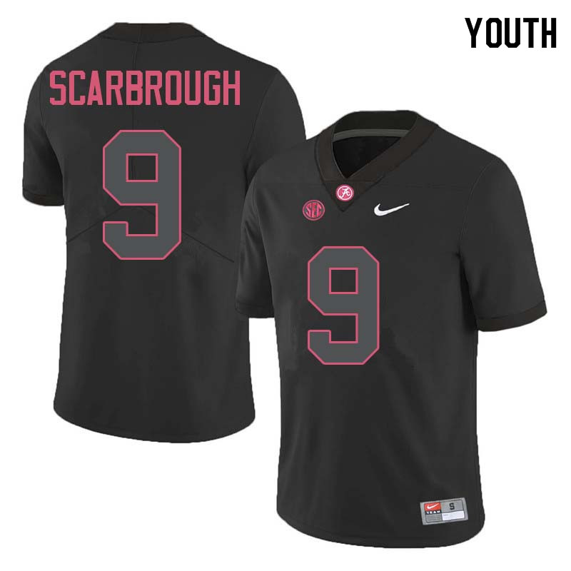 Alabama Crimson Tide Youth Bo Scarbrough #9 Black NCAA Nike Authentic Stitched College Football Jersey YW16C36MT